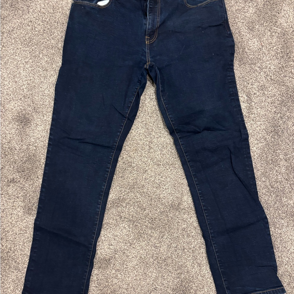 Tommy Jeans Straight Fit Dark Blue Jeans - 36x32 Waist